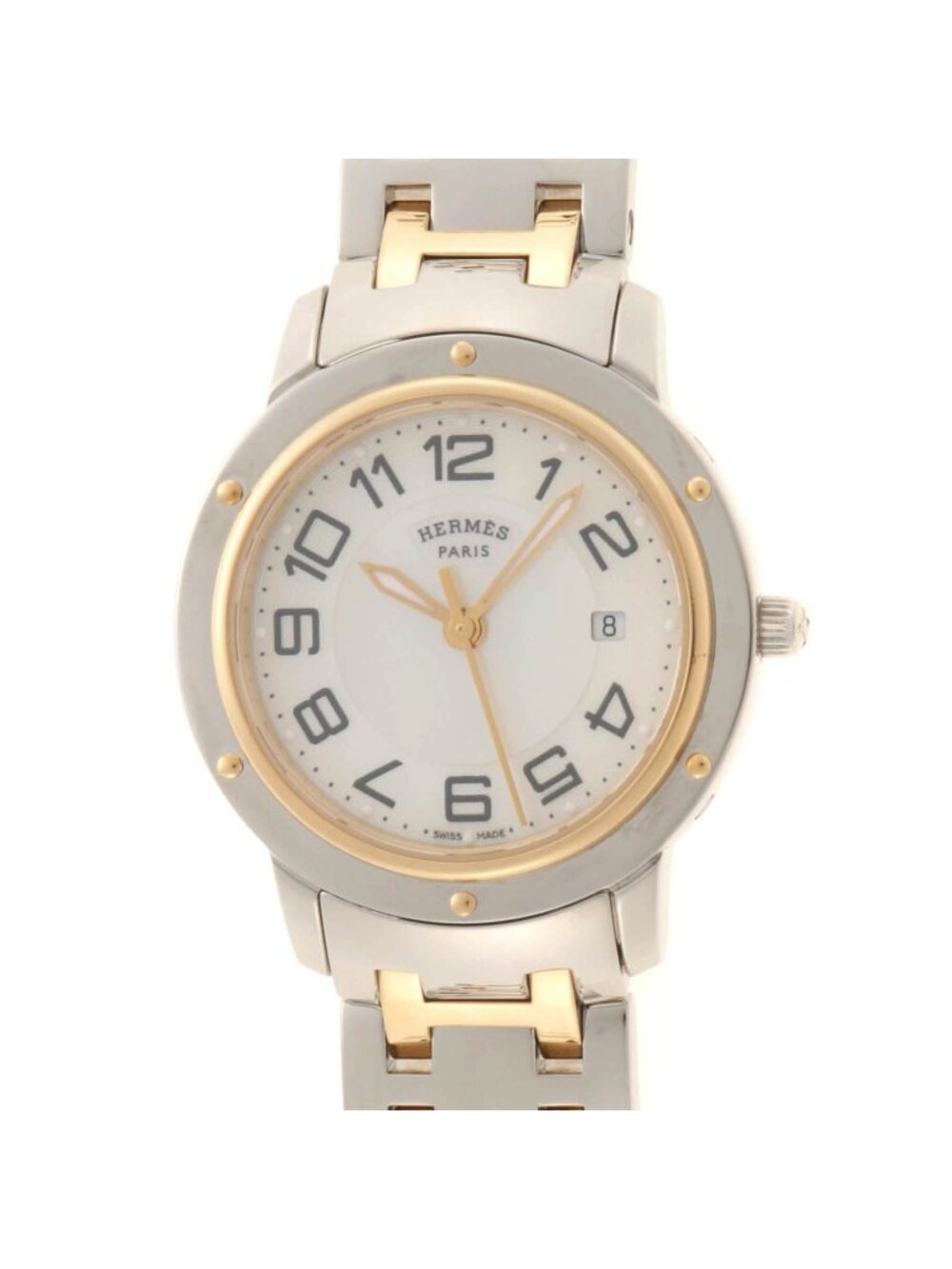 Hermes Clipper Watch Stainless Steel Shell Quartz